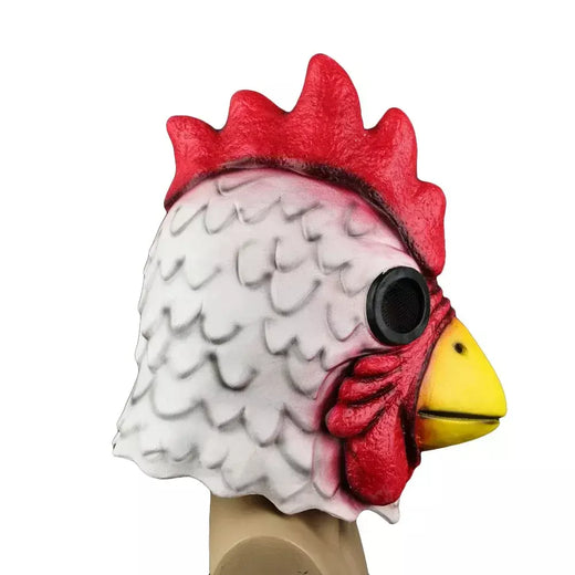 Máscara cosplay látex miami galo animais máscaras cabeça de frango para festa de halloween masquerade engraçado romance personalidade traje adulto