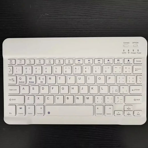 Teclado bluetooth espanhol/inglês de 10 polegadas para ipad air pro teclado recarregável sem fio para telefone tablet laptop universal
