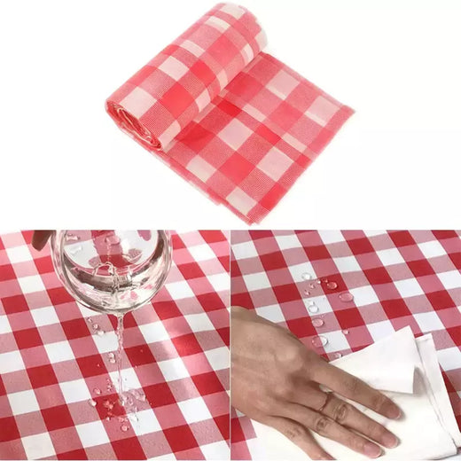Toalha De Mesa Quadriculada Espessada Descartável, Vermelho, Festa De Casamento, Decoração De Casa
