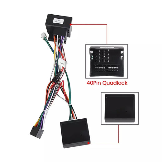 Caixa canbus para volkswagen golf 5/6/polo/passat/jetta/tiguan/touran/skoda 40 pinos cabo de alimentação android rádio do carro multimídia