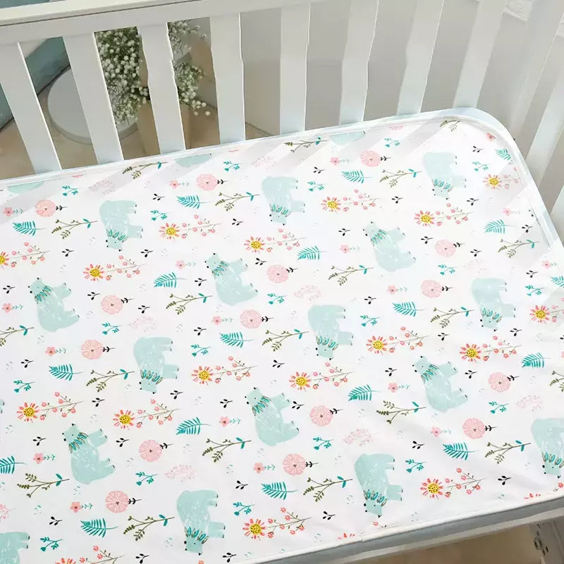 Folha de algodão lavável berço, Impermeável bebê urina Mudando Mat, Reutilizável infantil fralda Pad Cover, Recém-nascido cama colchão fralda
