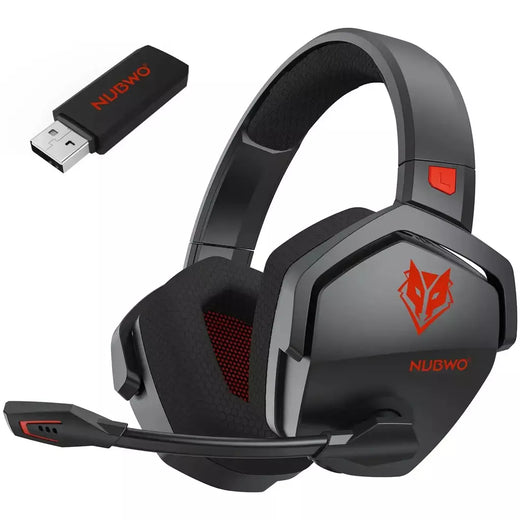 Fone de ouvido para jogos sem fio duplo NUBWO G06 com microfone para PS5, PS4, PC, celular, switch, fones de ouvido para jogos Bluetooth 5.3 de 2,4 GHz