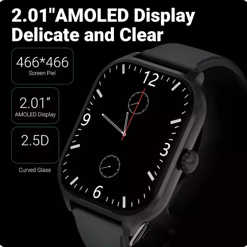 H9-Smart Watch for Men and Women, HD Display, Answer, Make Call, Message, Preview, Sport Modes, DIY Dial, Weather Forecast, 2.01 in, Novo