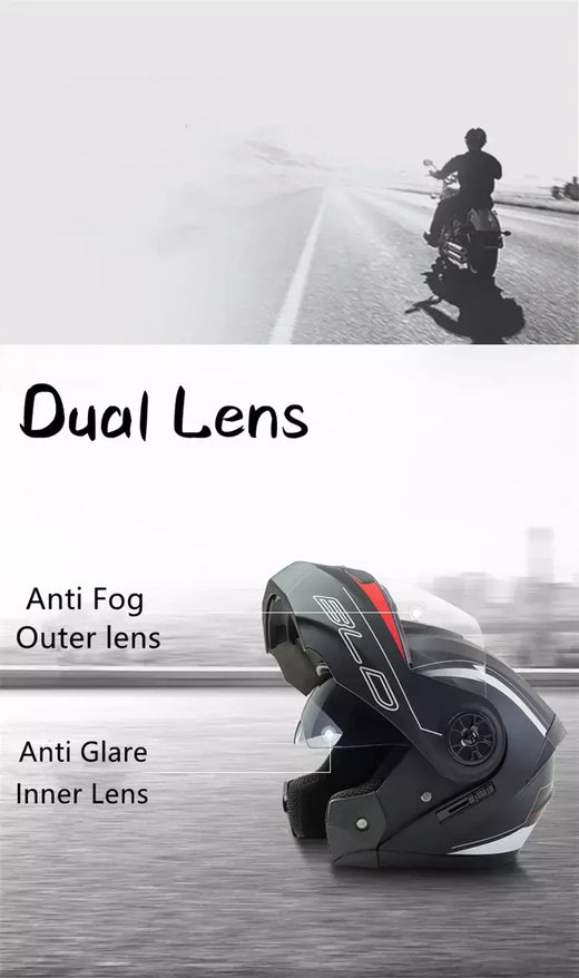 BLD-Capacete facial completo personalizado para motocicletas para homens e mulheres, capacetes de lente dupla, modulares, flip up, motocross, corrida, moda