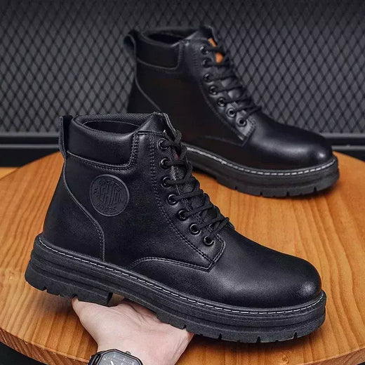 Botas masculinas de camurça de alta qualidade, botas quentes de inverno, sapatos de trabalho ao ar livre, botas de caminhada, novo, 2022