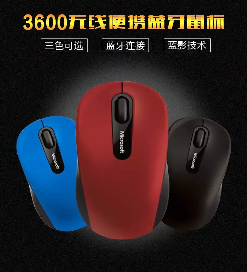 Microsoft 3600 mouse bluetooth 4.0 2.4g sem fio leve e-sports portátil computador mouse acessório para jogo de computador