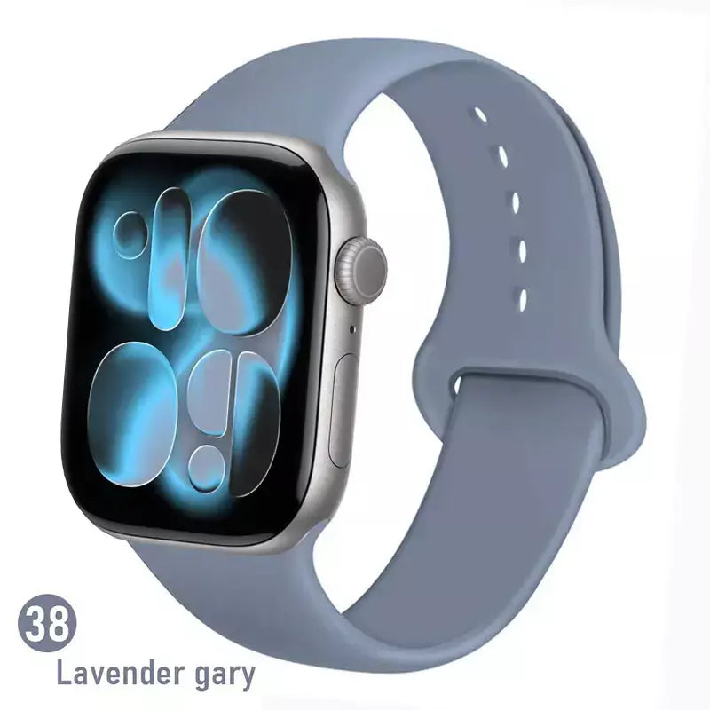 Pulseiras de silicone para apple watch pulseira 44mm 45mm 40 41mm 42-46mm pulseiras esportivas iwatch série 10 11 9 8 7 6 5 4 se ultra 3/2 49mm