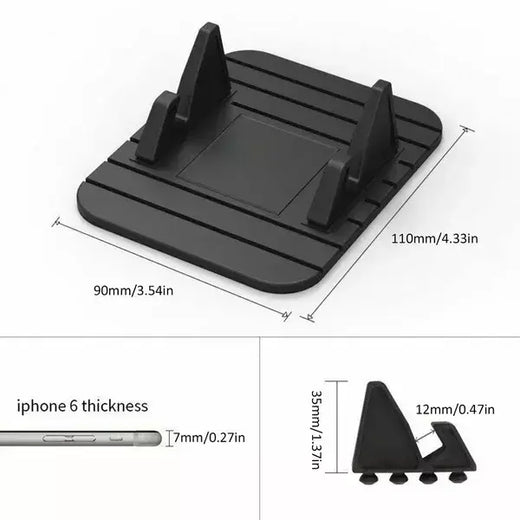 Anti-deslizamento suporte de silicone do carro esteira almofada painel suporte montagem para telefone gps suporte para iphone samsung xiaomi huawei universal