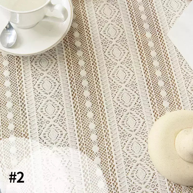 Toalha De Mesa De Renda Branca, Cobertura De Mesa De Jantar, Decoração De Festa De Casamento, Tampas De Mesa, Sala De Estar, Decoração De Mesa