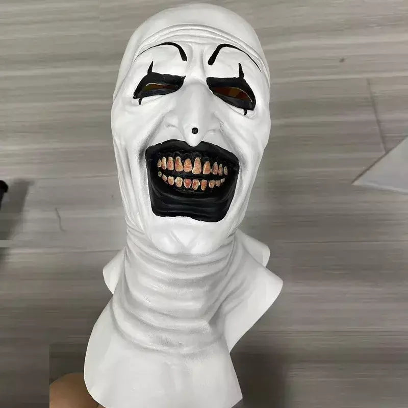 Arte o palhaço cosplay filme terrorífico 2 arte o palhaço cosplay traje macacão máscara trajes de halloween máscara para homens
