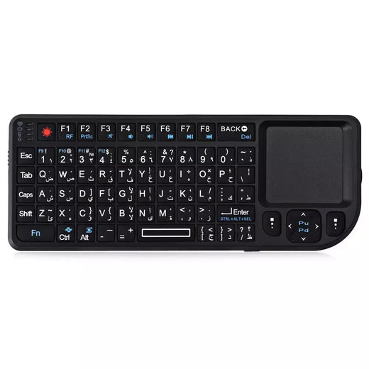 Mrsvi a8 mini teclado sem fio 2.4g 7 cores backlight touchpad mouse flashligt-portátil aplicável-perfeito para pc, caixa de tv inteligente