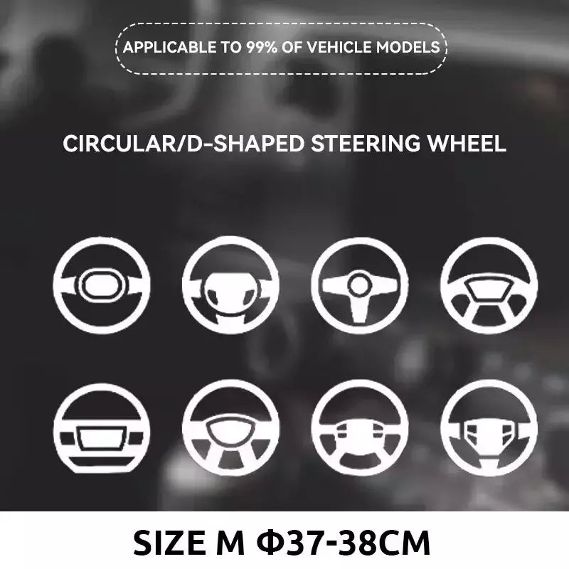 Capa de volante de carro de couro de camurça artificial universal 15 polegadas DIY acessórios de carro macio resistente ao desgaste com linha de agulha