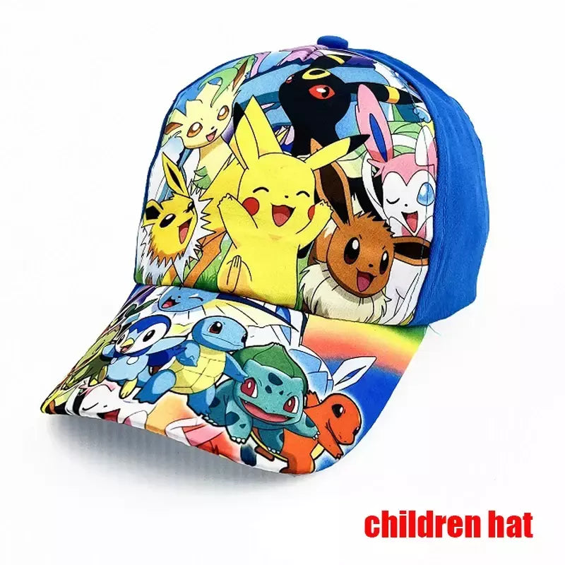 Anime figura pokemon boné de beisebol pikachu chapéu ajustável pokemon cosplay hip hop dos desenhos animados chapéus adultos menino menina crianças presentes aniversário