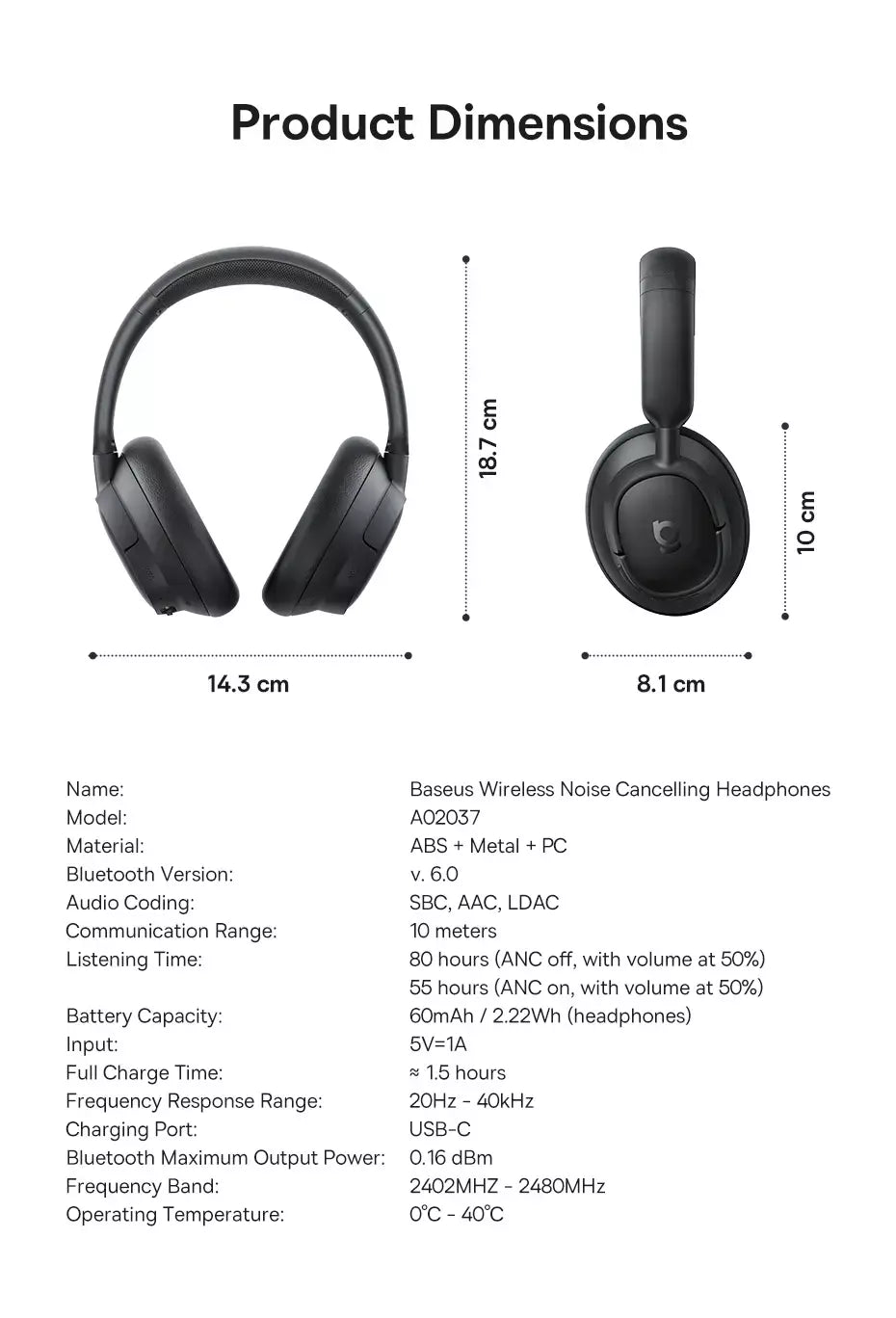 Baseus bowie h1s fones de ouvido sem fio bluetooth 5.4 cancelamento de ruído 46db sobre a orelha fone de ouvido de áudio espacial de alta resolução 120h tempo