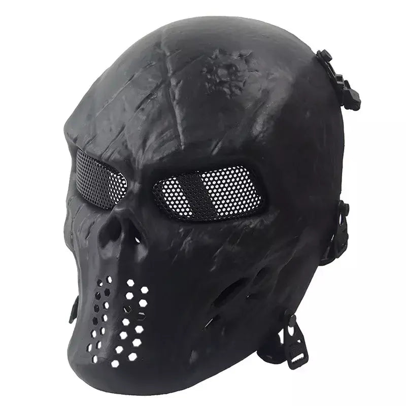 Assustador halloween crânio máscara festa de halloween cosplay máscaras esqueleto guerreiro máscara camuflagem legal crânio máscara