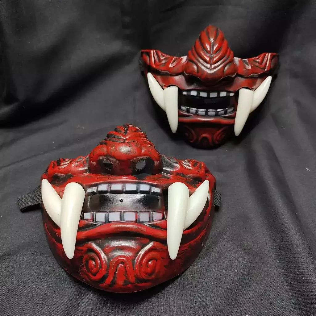 Halloween japonês samurai fantasma diabo máscara halloween diabo guerreiro role play horror diabo guerreiro prajna assassino máscara grossa