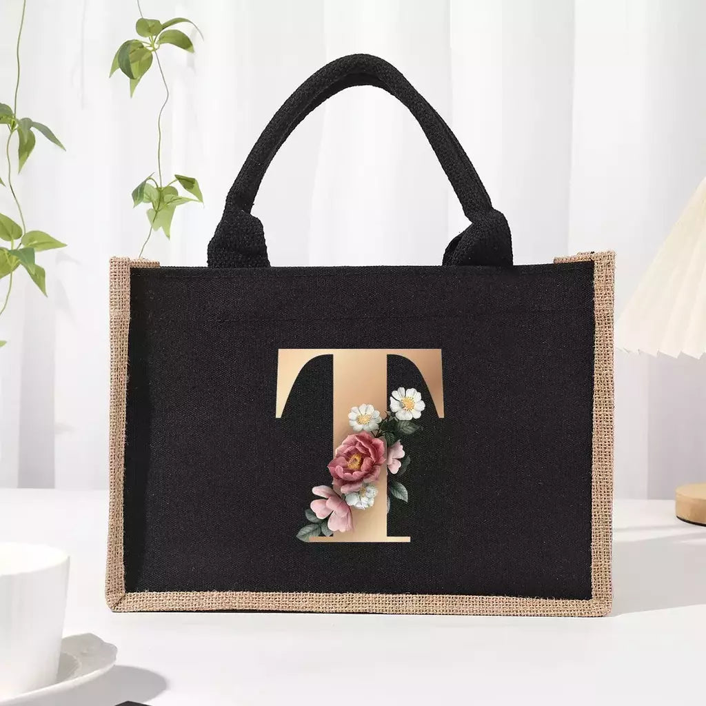 Bolsa de lona preta de linho, Saco Commuter Interior impermeável, Saco de armazenamento de grande capacidade