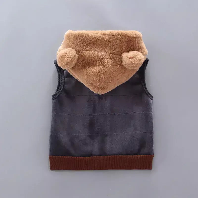 Conjunto infantil de três peças com capuz, terno casual confortável para menino, quente, fofo, moda menina, 12M-4 anos, outono, inverno, novo