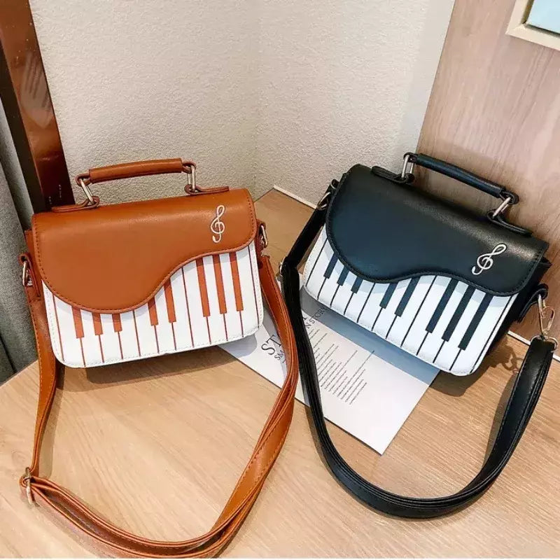 Coreano Piano Design Mulheres Sacos De Ombro PU Couro Messenger Bag Bolsa Moda Corssbody Bag Bolsa De Bolso Moeda Pacote