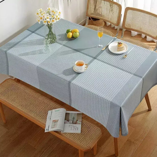 Impermeável Retangular Poliéster Toalha De Mesa, Padrão De Estilo Conciso, Decoração De Casa Moderna, Cozinha, Sala De Estar, Festa De Casamento