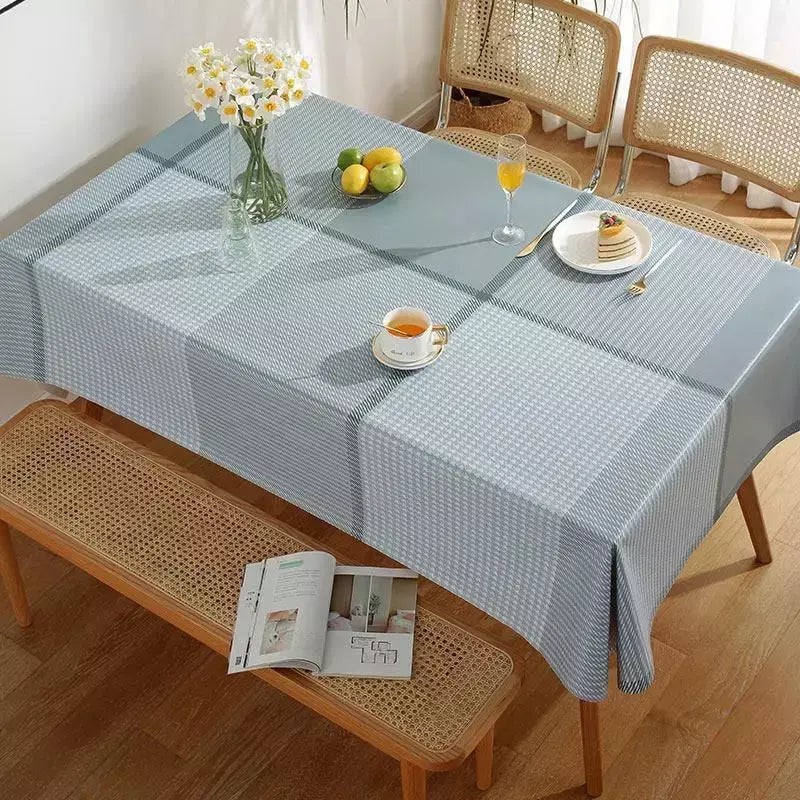 Impermeável Retangular Poliéster Toalha De Mesa, Padrão De Estilo Conciso, Decoração De Casa Moderna, Cozinha, Sala De Estar, Festa De Casamento