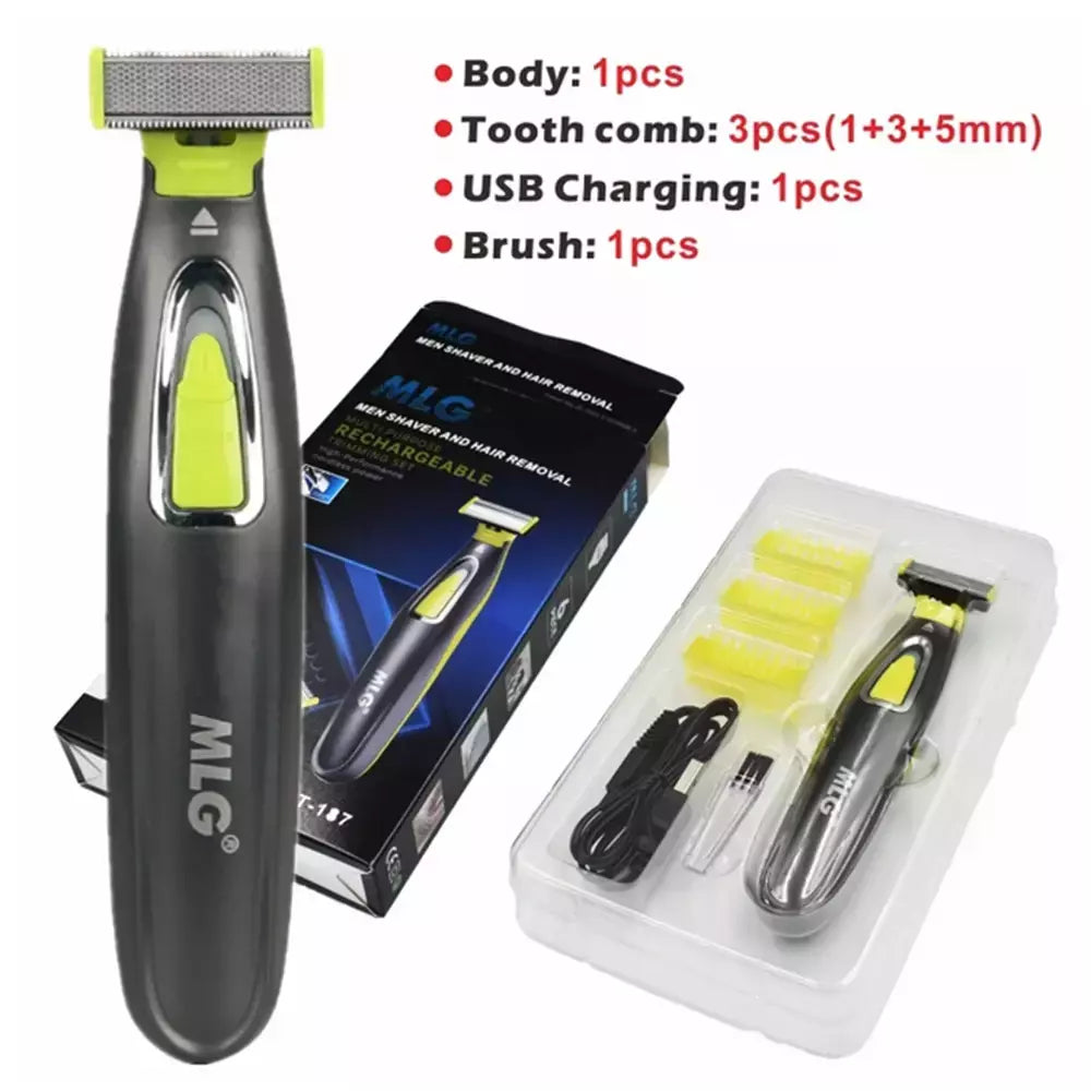 Barbeador elétrico para os homens usb recarregável barba de barbear depilador masculino máquina cabelo cuidados com a cara limpeza