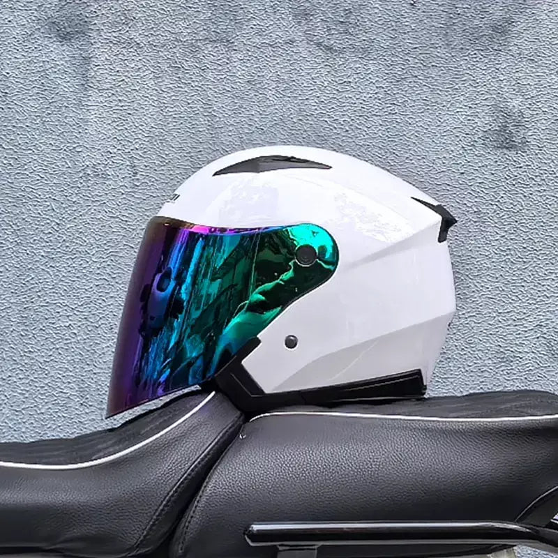 Capacete de motocicleta masculino e feminino quatro estações capacete para motocicleta cascos para moto lente dupla