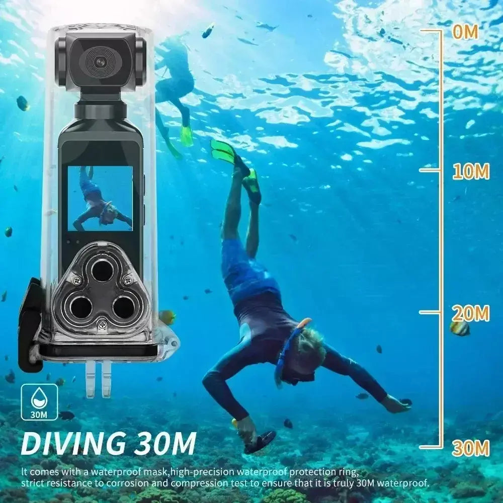 Câmera de ação à prova d'água 5K Ultra HD 270 ° Câmera esportiva wi-fi rotativa com estojo à prova d'água para mergulho, montanhismo e ciclismo