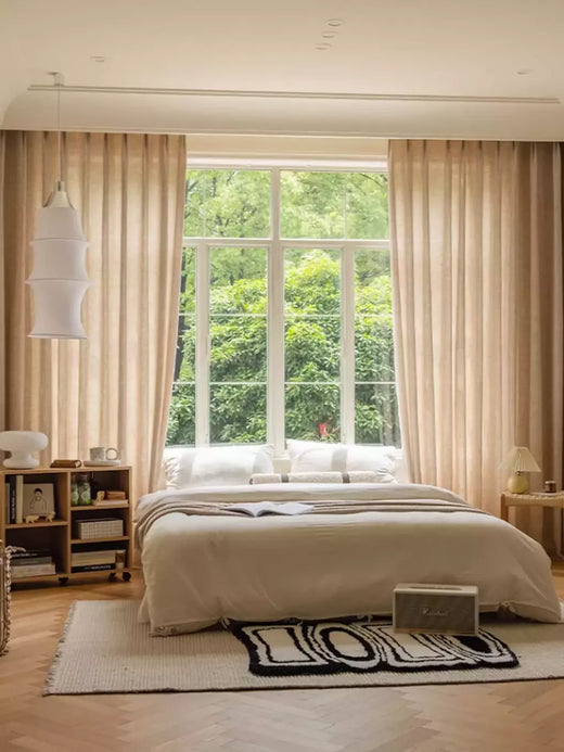 Cortinas semi-sheer para porta de casa e vida, semi-sheer, fazenda, barato, pronto feito, japonês, estilo coreano, atacado