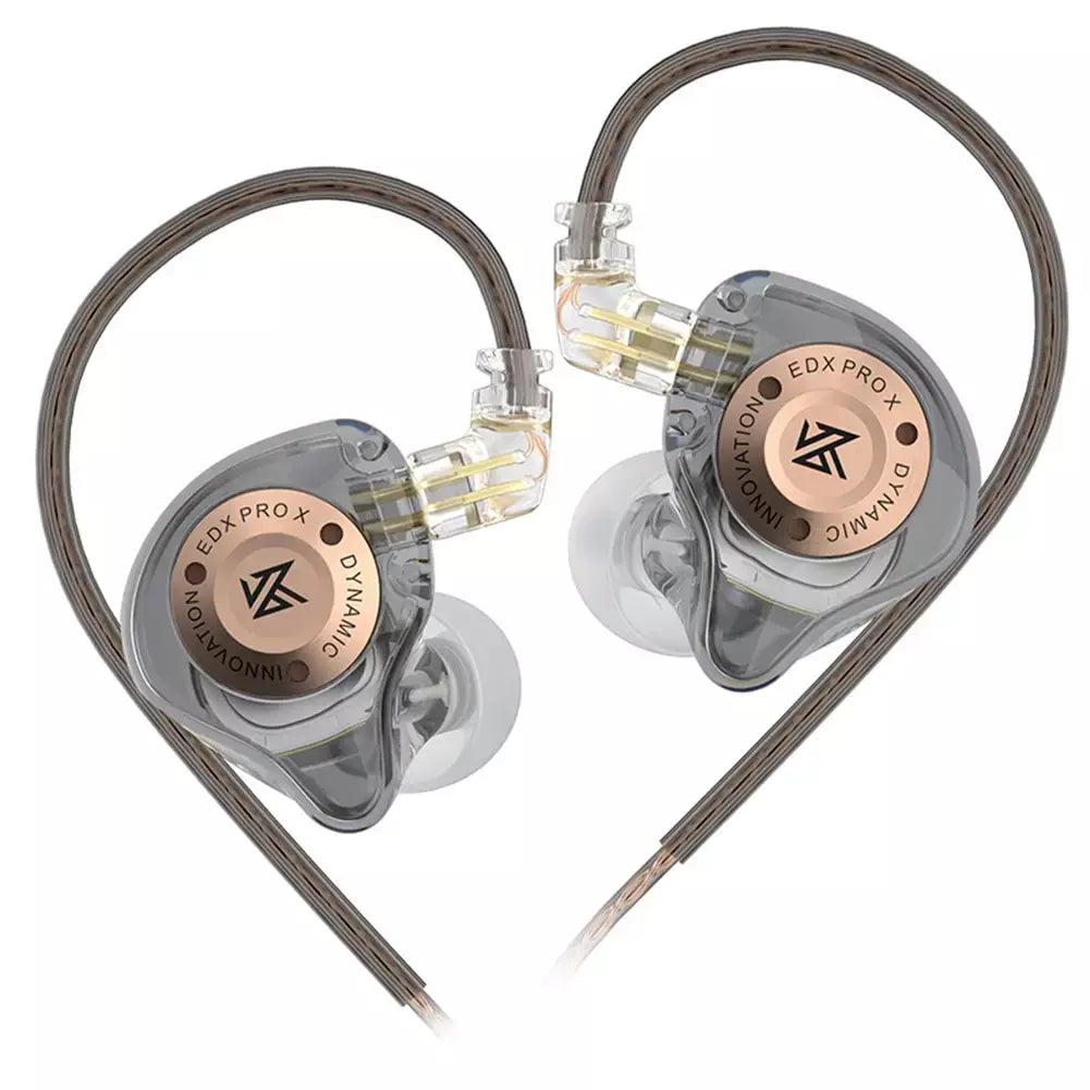 Kz edx pro x fones de ouvido dinâmicos no monitor de alta fidelidade com fio fones estéreo jogos música tampões com cancelamento ruído fone/saco