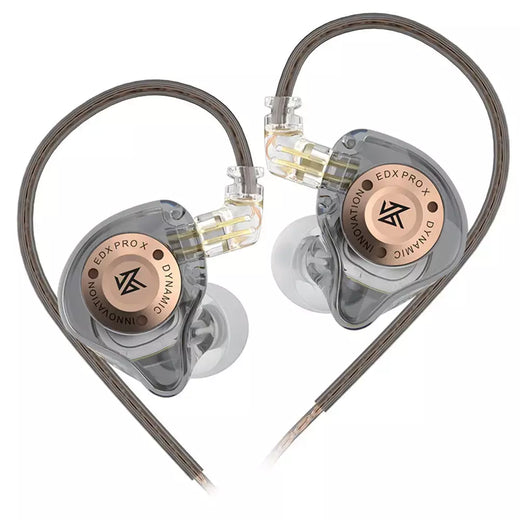 Kz edx pro x fones de ouvido dinâmicos no monitor de alta fidelidade com fio fones estéreo jogos música tampões com cancelamento ruído fone/saco