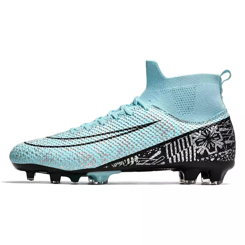 Botas de futebol masculinas longas, grama artificial, tênis de futsal, esportes ao ar livre, crianças, tênis de futebol para meninos, original, sociedade