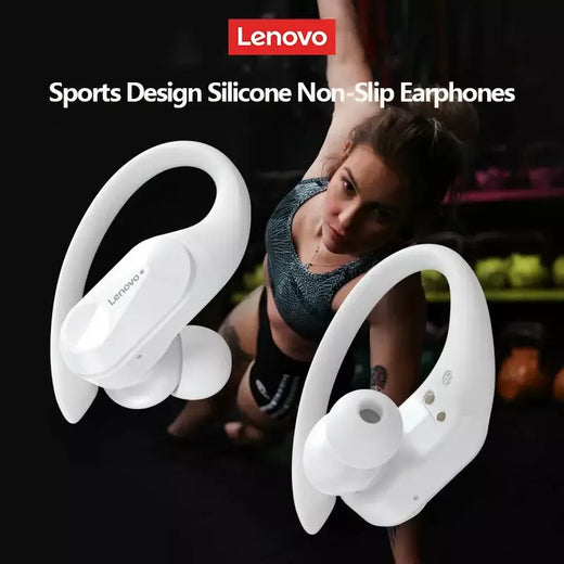Lenovo lp75 ows sem fio bluetooth 5.3 fones de ouvido gaming redução ruído display digital led à prova dwaterproof água esportes