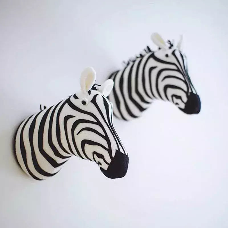 3D Animal Wall Mount for Children, Stuffed Toys for Kids, Nursery Wall, Home Decor Acessórios, Presentes de aniversário, Zebra, Elefante, Girafa