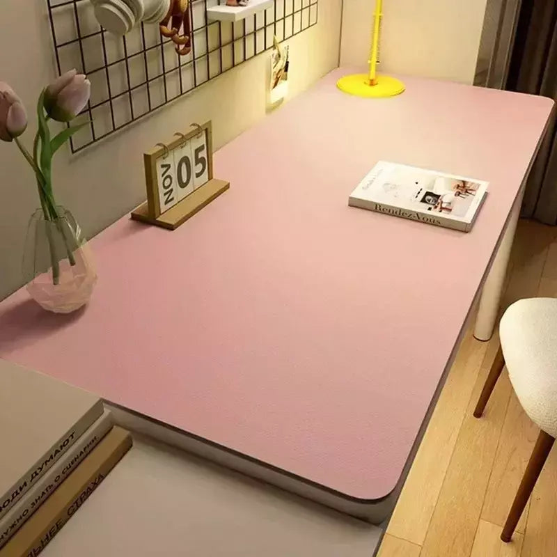 Toalha De Mesa De Couro Doméstico, Fácil De Limpar, Protetor De Mesa, Bandeja De Chá Impermeável, Mesa Grande, Teclado De Jogador E Mouse Polímero