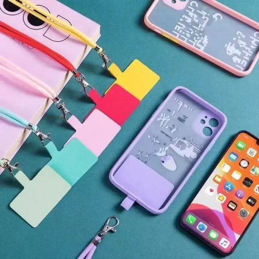 Cordão universal para celular, cordão removível ajustável para pescoço, cordão de segurança para todos os telefones celulares e alças de capa