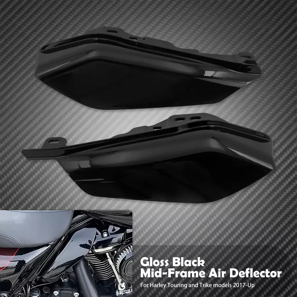 Motocicleta mid-frame defletor de ar escudo térmico guarnição capa para harley touring electra street glide road king fltrx 2001-23 24-up