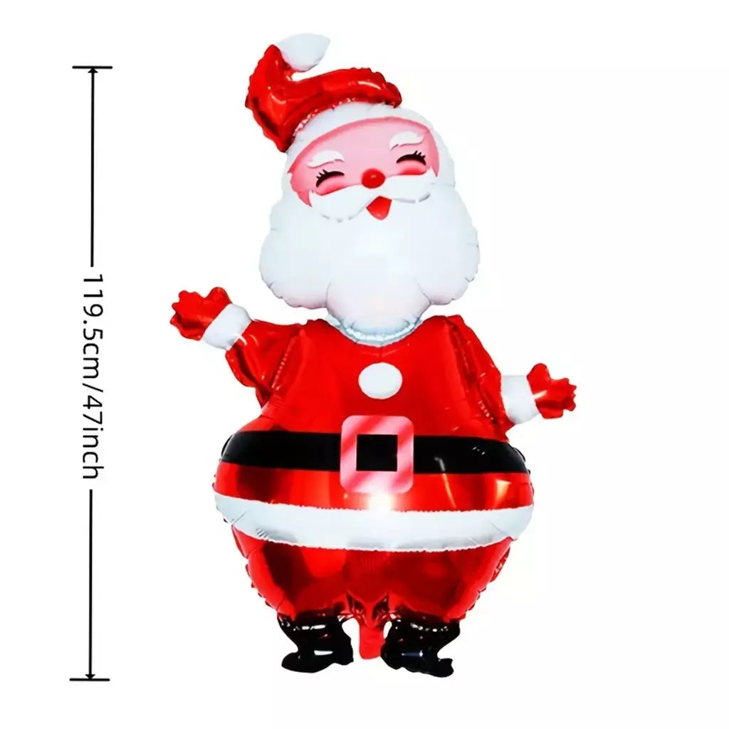 Grande balão de alumínio do Papai Noel para a festa de Natal, suprimentos decorativos, 119cm, 1pc