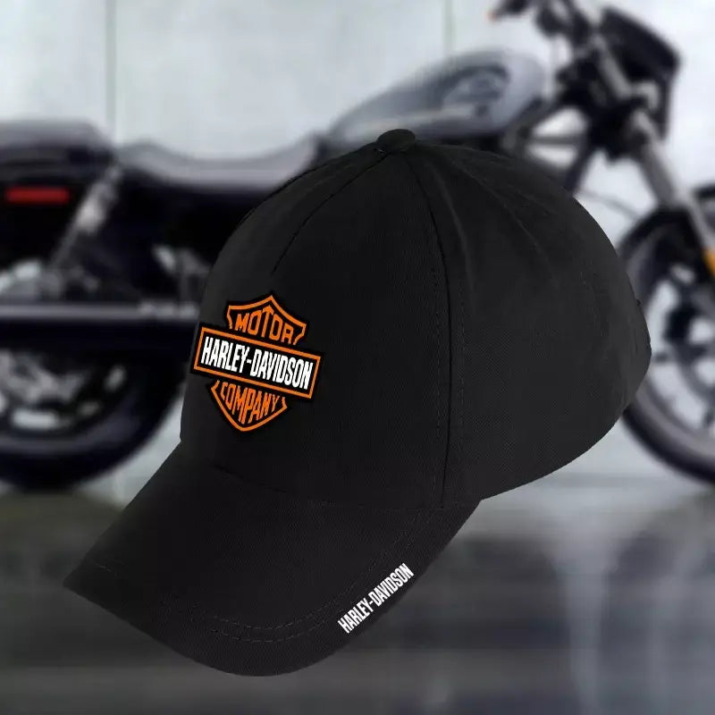 Carro 3d chapéu língua de pato para harley davidson sportster crachá boné moto boné de beisebol ajustável casual caminhão hip hop chapéu