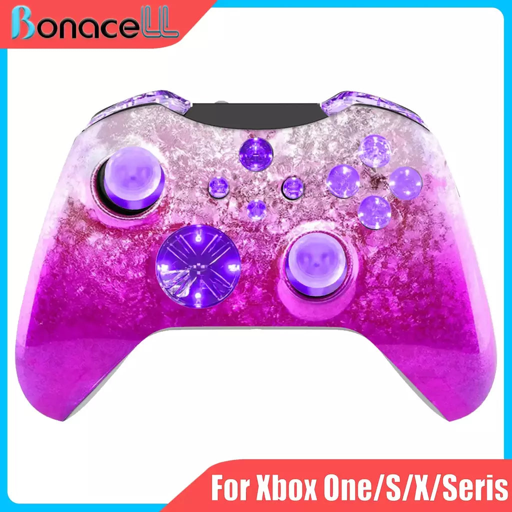 Controlador sem fio para xbox one/série s/x/pc console gamepads dupla vibração jogo joystick com efeito hall rgb 6 eixos giroscópio func