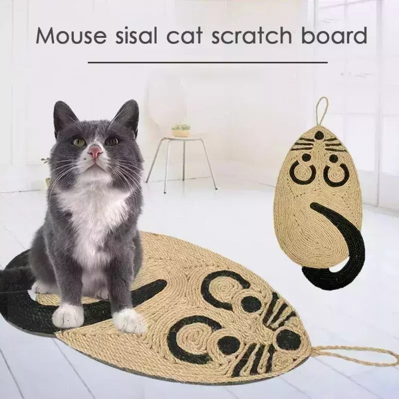 Gato scratcher sisal esteira placa raspador de gato para afiar unhas gatos árvore ratos forma gato arranhando produtos para animais de estimação brinquedos do gato