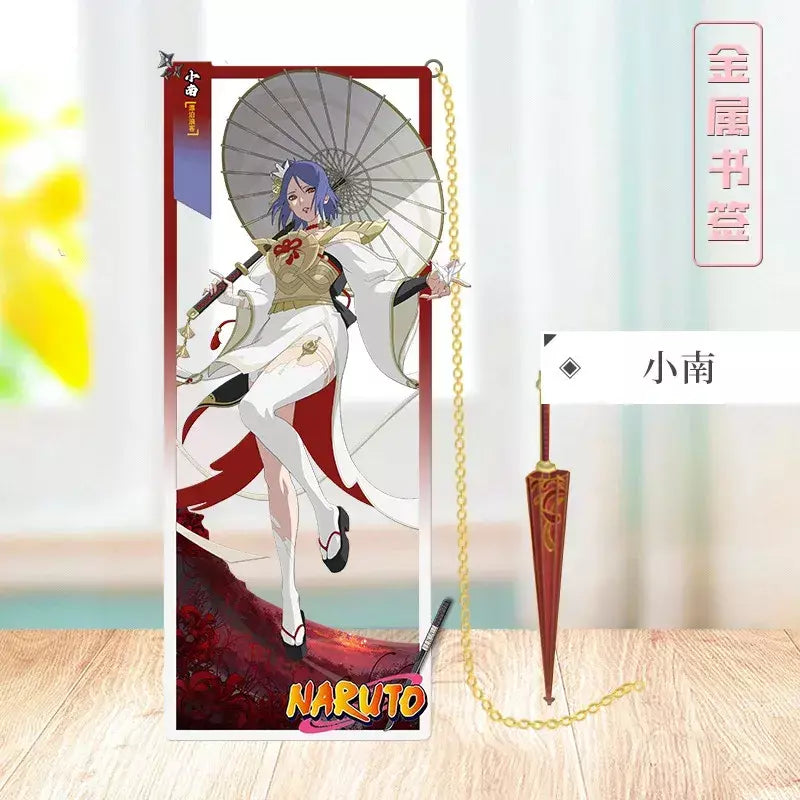 Naruto anime japonês periféricos metal artesanato marcador ornamentos de mesa colecionáveis presente de aniversário criativo para namorado menino brinquedo