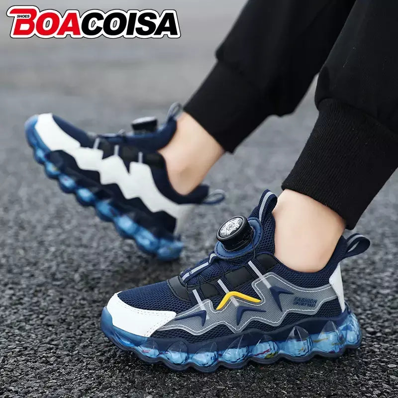 Crianças sapatos esportivos meninos moda correndo lazer malha confortável ao ar livre crianças sapatos casuais tênis leves tênis