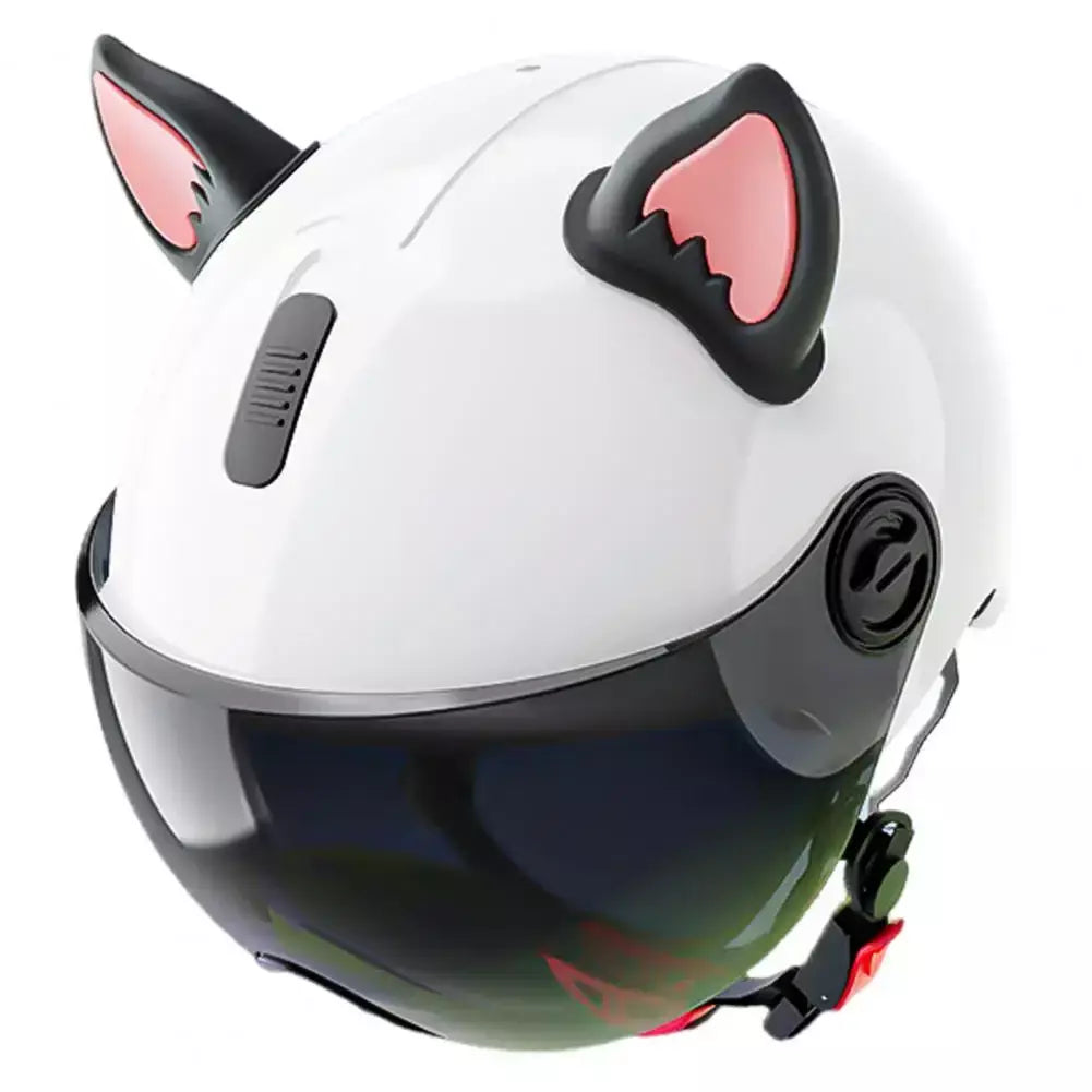 Acessório de orelha para capacete de motocicleta, decorações de orelha de gato para scooter, bicicleta, adesivo para skate e ciclismo