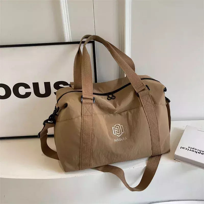 Saco de ginástica casual de grande capacidade para mulheres, bolsa de ioga Crossbody Trendy Sports Handbag Bagagem de viagem de negócios