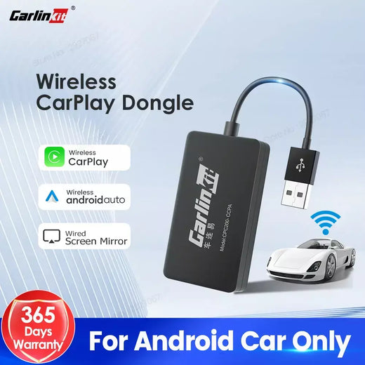 CarlinKit Adaptador CarPlay com fio ou sem fio USB Android Auto Dongle para Android Carro Multimídia Mirrorlink Waze Spotify Autokit