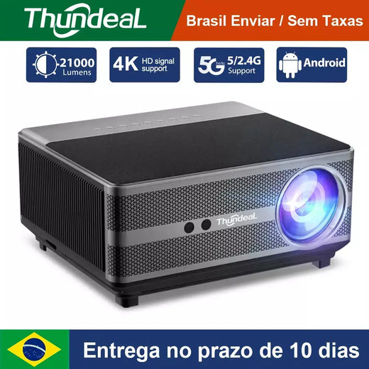 ThundeaL Projetor Android TD98 WiFi LED Vídeo Feixe de Filme TD98W Home Theater projetor 4k portátil smart tv home-appliance projetor 1080P nativo projetores no brasil