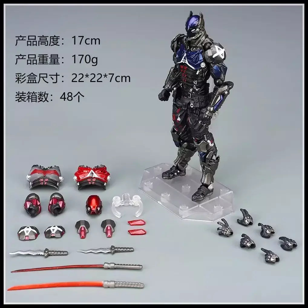 Yamaguchi-Batman Action Figure, Brinquedos em PVC, Modelo Arkham Knight, Articulações Móveis, Conjunto de Presentes, 17cm, 024, 2023