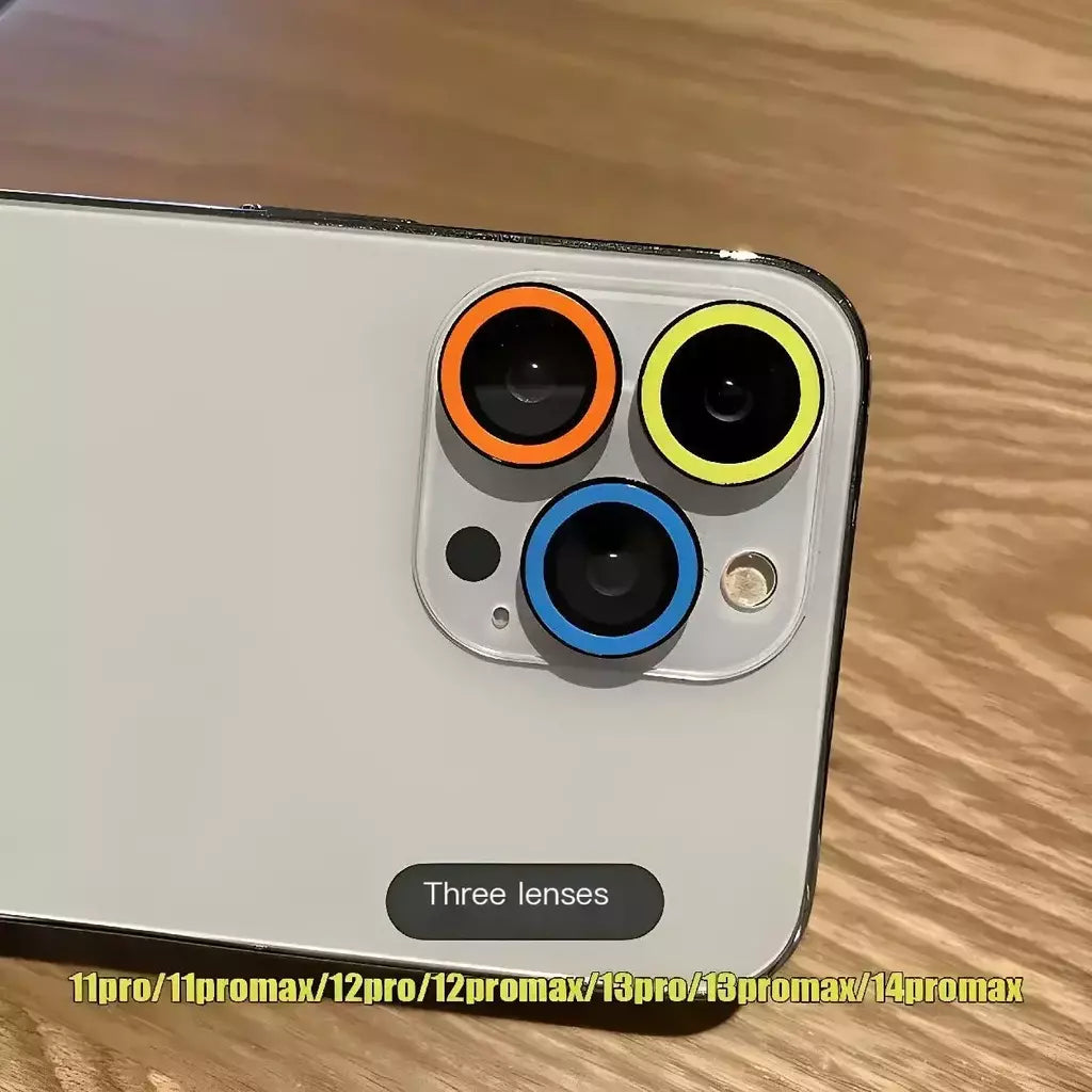 Película protetora de câmera de cerâmica luminosa, 2-3 peças para iphone 16 12 13 14 15 pro max 15 plus 13 12 mini anel de lente tampa brilhante de vidro