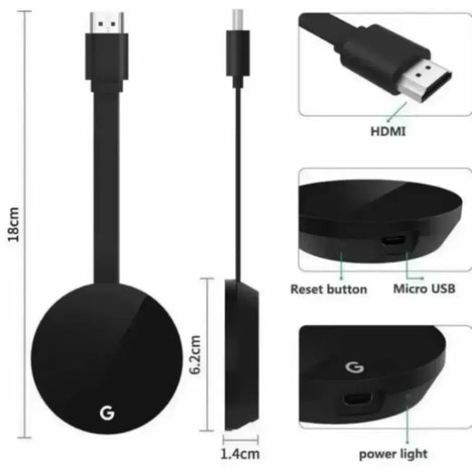 Hdmi-compatível chromecast google sem fio wifi mirascreen hd display dongle mídia streaming de vídeo tv casa inteligente para ios/android